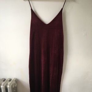 Velvet Midi Slip Dress, Free People